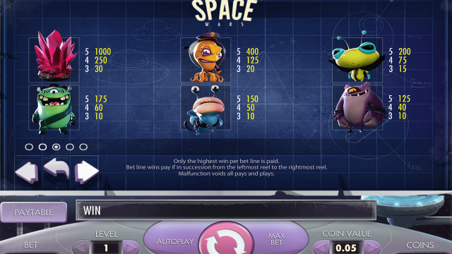 Игровой интерфейс Space Wars 5